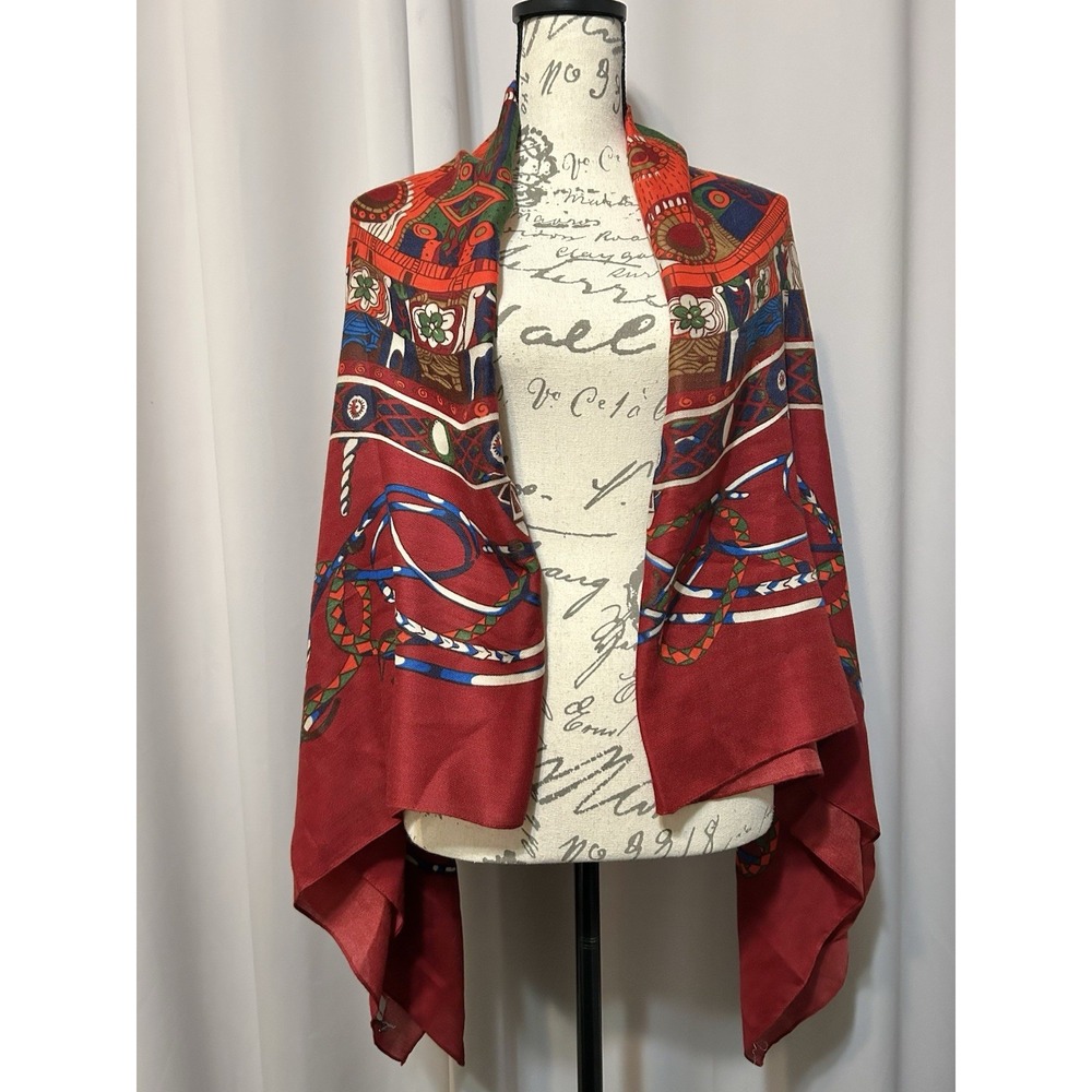 Jean-Louis Scherrer Paris Vintage Scarf Shawl Colorful Made France